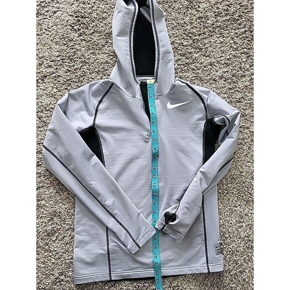NIKE PRO DRI FIT PULLOVER HOODIE HOODED SWEATSHIRT Boys L Reflective Thumbholes - Picture 12 of 16